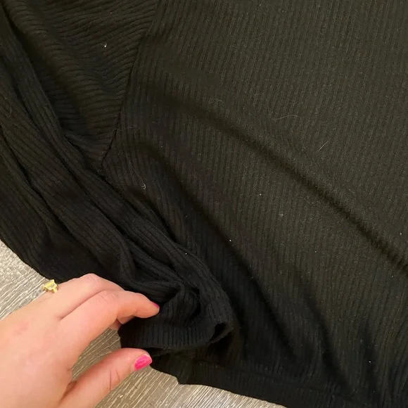 Garage Black Ribbed Knit Top - Picture 3 of 5